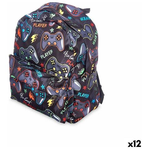 Zaino Scuola Games Multicolore 28 X 12 X 22 Cm (12 Unità) - Foto 1