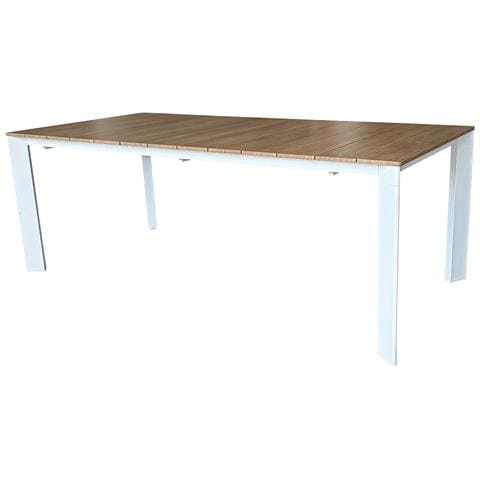 Fall - Tavolo Da Giardino In Alluminio Allungabile 215/280x100 Effetto Legno - Foto 2