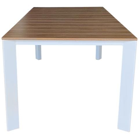 Fall - Tavolo Da Giardino In Alluminio Allungabile 215/280x100 Effetto Legno - Foto 5