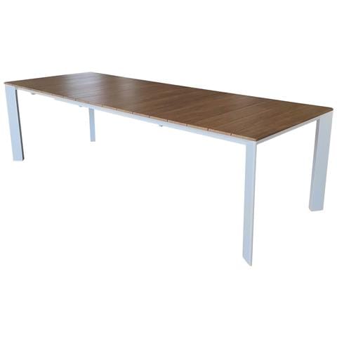 Fall - Tavolo Da Giardino In Alluminio Allungabile 215/280x100 Effetto Legno - Foto 1