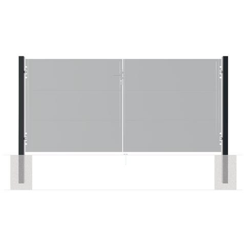 Set 2 Pali In Ferro Dario 8x8cm H. 190cm Nero Opaco - Foto 2