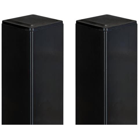 Set 2 Pali In Ferro Dario 8x8cm H. 190cm Nero Opaco - Foto 1