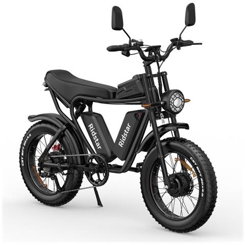 Q20 Bicicletta Elettrica - Doppio Motore 750w*2 Doppio Batteria 48v20ah*2 Ruote 20 Pollici Freno A Disco Idraulico - Nero - Foto 5