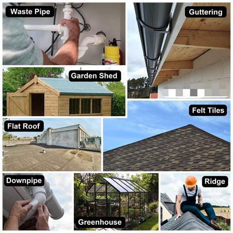 Nastro Butilico Impermeabile, Nastro In Foglio Di Alluminio Con Forte Gomma Silver - Foto 5