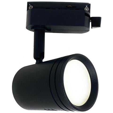 Porta Faretto Da Binario Attacco Gu10 Faro Orientabile Per Soffitto Nero P26-n - Foto 2
