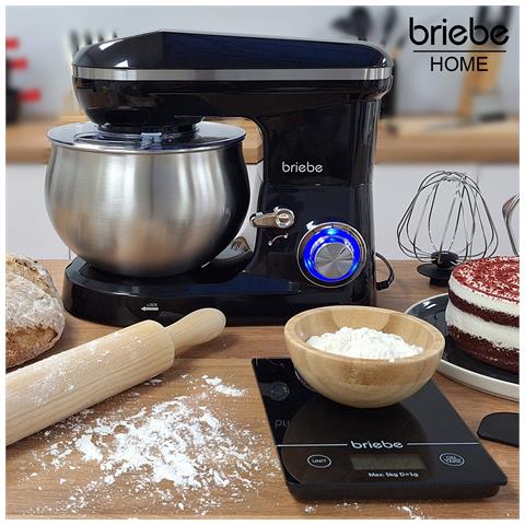 Robot da Cucina KM1164B con Capacità 5 Litri 6 Velocità Potenza 1800W Bilancia da Cucina Colore Nero - Foto 2