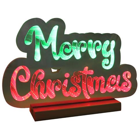 Scritta Merry Christmas Infinity 32cm Addobbo Luminoso Decorazione Led Natalizia - Foto 2