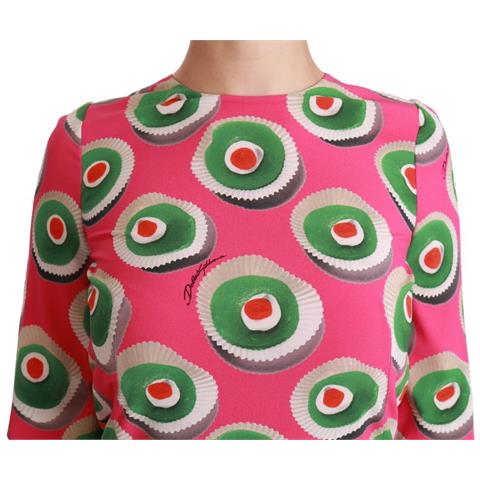 Abito Elasticizzato A Trapezio In Seta Rosa - It36 - Xs - Foto 5