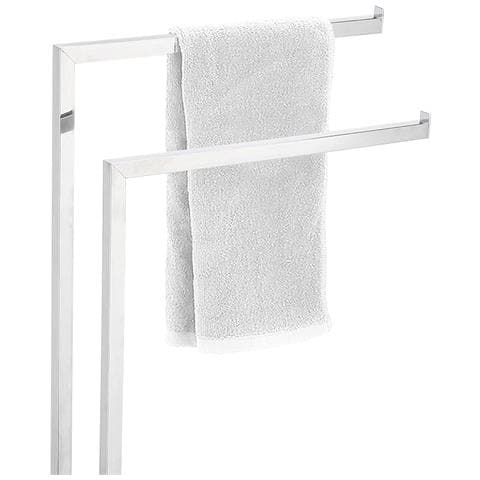 Piantana Portasciugamani Con Base Nera Da Bagno Porta Asciugamani Indipendente - Foto 2