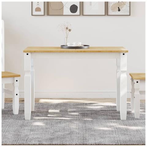 Tavolo Da Pranzo Corona 112x60x75 Cm In Legno Massello Di Pino - Foto 1