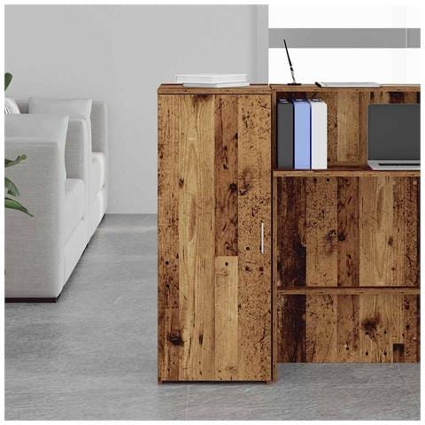 Mobile Portaoggetti Legno Antico 40x45x103,5 Cm In Truciolato - Foto 3