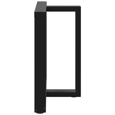 Gambe Tavolo Pranzo A Forma T 2pz Nero 70x35x(72-73)cm Acciaio - Foto 3