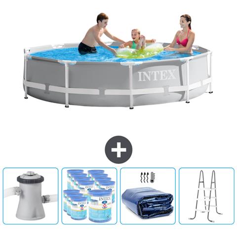 Piscina Fuori Terra - In Giro - 305x305x76 Cm - Grigio - Include Accessori Coordinati Cb95 - Foto 1