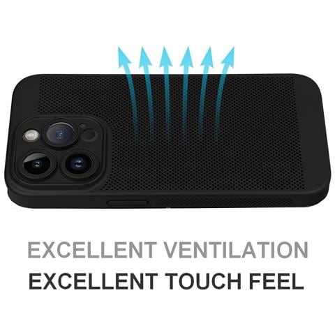 Custodia Back Cover Shell Rigida Antiscivolo Traforata Per Apple Iphone 13 Black - Foto 2