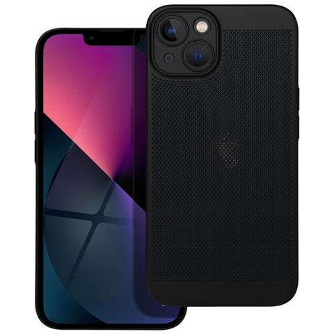 Custodia Back Cover Shell Rigida Antiscivolo Traforata Per Apple Iphone 13 Black - Foto 1