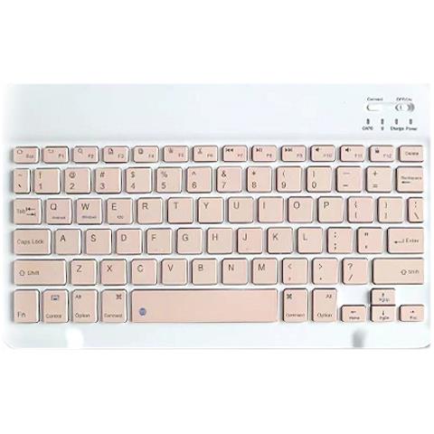 Combinazione Tastiera E Mouse Bluetooth - Set Tastiera E Mouse Wireless Ricaricabile Da 10 Pollici Con Custodia (rosa) - Foto 2