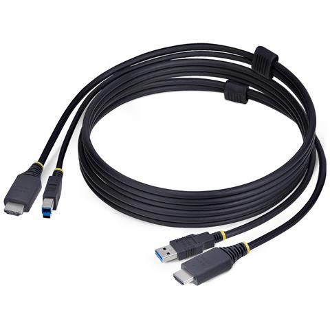 Cavo KVM HDMI e USB 5Gbps da 1,8m, Cavo Combinato HDMI 2.0 4K 60Hz e USB-A 3.0 per Switch KVM - Foto 1