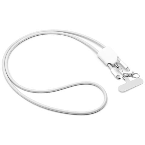 Cavo Dati A Cordino A Ricarica Rapida 4 In 1 White - Foto 1