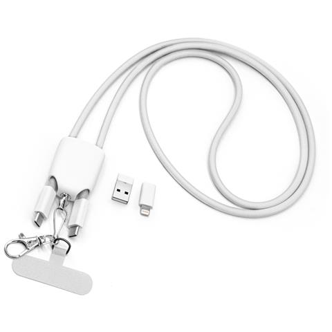 Cavo Dati A Cordino A Ricarica Rapida 4 In 1 White - Foto 2