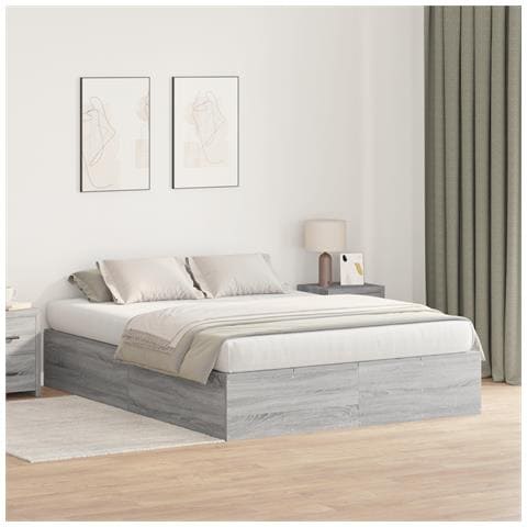 Struttura Letto con Contenitore  Grigio Sonoma 140x200 cm - Foto 2