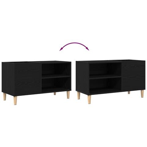 Armadio per dischi  Nero Rovere 84,5x38x48 cm Legno ingegnerizzato - Foto 9