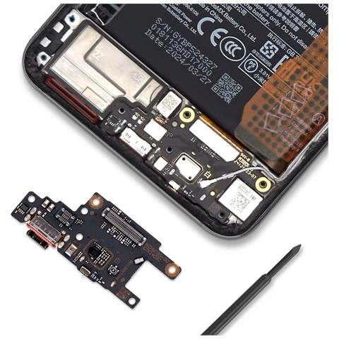 Porta Di Ricarica Per Xiaomi Poco F6 Lite Con Connettore Per Scheda Sim E Micro - Foto 4