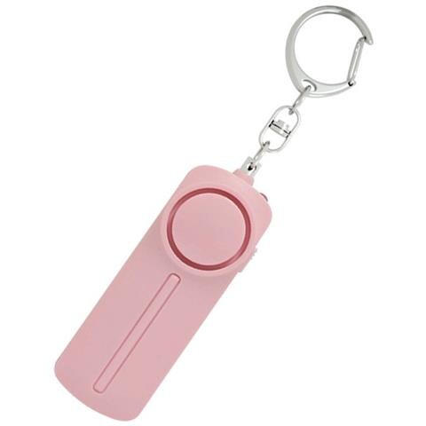 Allarme Di Sicurezza Personale Da 130db Con Luce Led - Attivazione Ad Anello, Alimentato A Batteria Pink - Foto 2