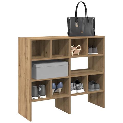 Scarpiere 2 pz Impilabili Rovere Artigianale 89,5x30x40 cm - Foto 2