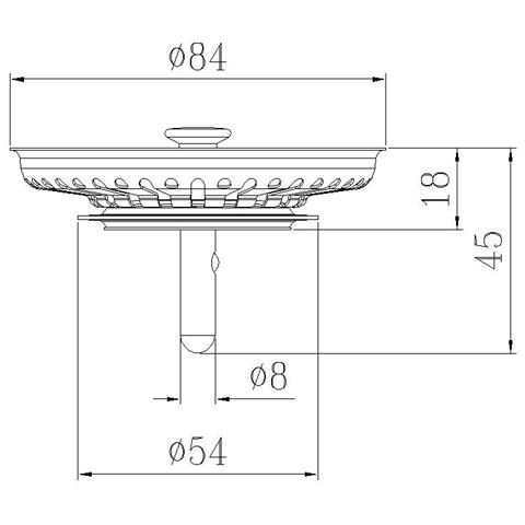 Filtro Per Lavello Da Cucina In Acciaio Inossidabile Da 84 Mm - Accessorio Perfetto Per Il Lavello - Foto 2