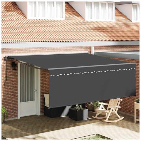 Tenda Retrattile Arancione e bianco 350x250 cm Tessuto - Foto 2