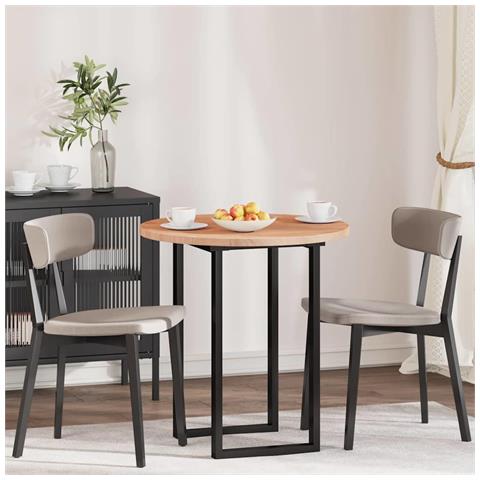 Piano del tavolo Marrone chiaro Ø 80 x 2.5 cm - Foto 2