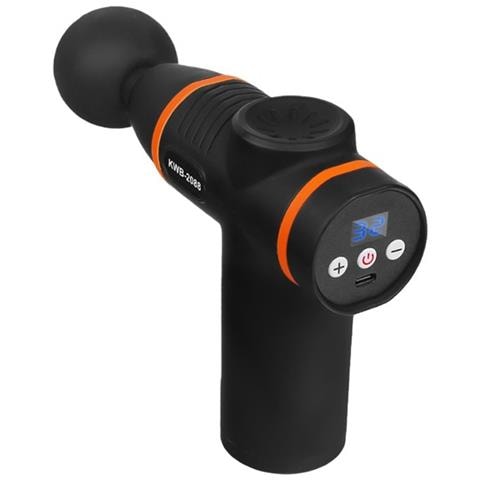 Mini Pistola A Fascia A 32 Velocità: Massaggiatore Muscolare Lcd Ricaricabile Per Percussioni Dei Tessuti Profondi Black+orange - Foto 1