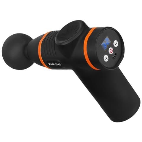 Mini Pistola A Fascia A 32 Velocità: Massaggiatore Muscolare Lcd Ricaricabile Per Percussioni Dei Tessuti Profondi Black+orange - Foto 2