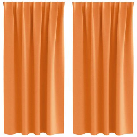 Tende con tende 2 pcs Arancione 175x140cm Poliestere - Foto 1