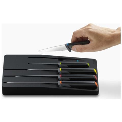 Set Coltelli Multicolore Elevate Store Cinque Pezzi Con Vassoio Per Cassetto Coltelli Ergonomici In Acciaio Inox Ideali Per La Cucina - Foto 1