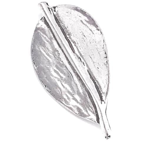 Spilla Foglia Placcata Argento 5,5x3 Cm ""foglia Perfetta"" - Foto 1