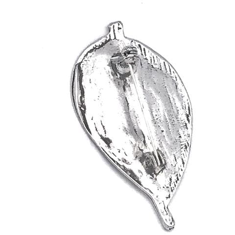 Spilla Foglia Placcata Argento 5,5x3 Cm ""foglia Perfetta"" - Foto 2