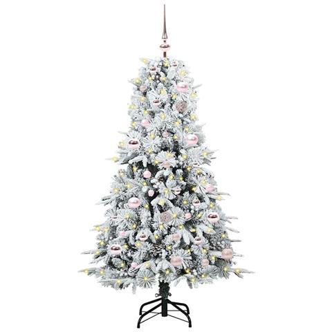 Albero di Natale Artificiale con Rami Pieghevoli Bianco 150 cm - Foto 2