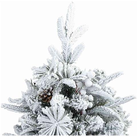 Albero di Natale Artificiale con Rami Pieghevoli Bianco 150 cm - Foto 9