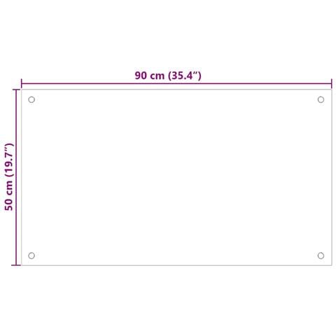 Rivestimento da Cucina 2 pcs Bianco 90 x 50 cm vetro temperato - Foto 8
