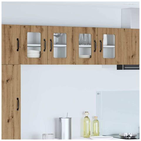 Pensile cucina 2 pcs Rovere artigianale 60 x 31 x 40 cm - Foto 2