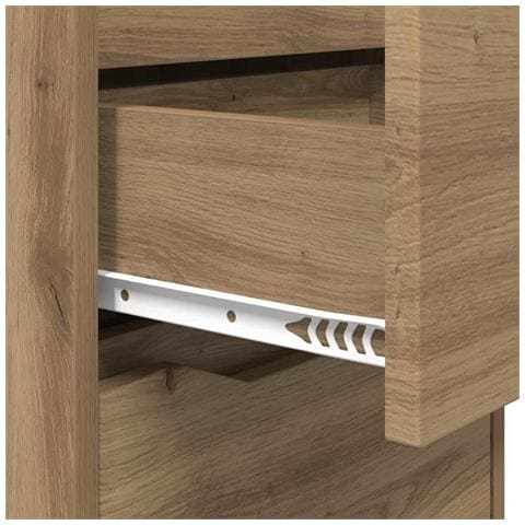 Comodini con cassetto 2 pcs Rovere artigianale 40 x 30 x 467 cm - Foto 9