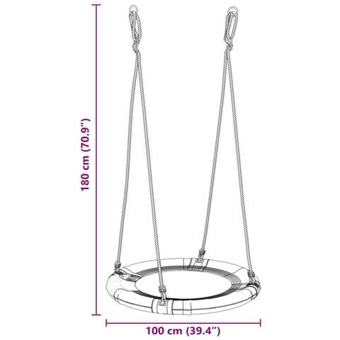 Altalena a nido Blu 100 x 100 x 180 cm - Foto 9