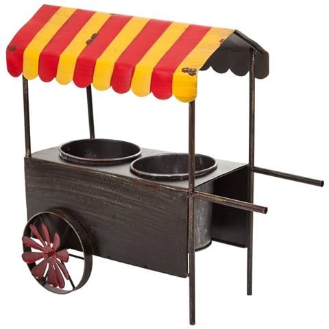 Carrello Portafiori In Metallo 37,5x21x37h - Foto 1