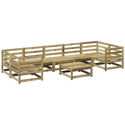 Set Divani da Giardino 8 pz in Legno Impregnato di Pino - Foto 1