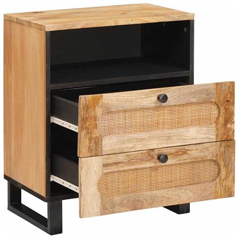 Armadio da Notte con cassetto Naturale 50 x 33 x 62 cm - Foto 2