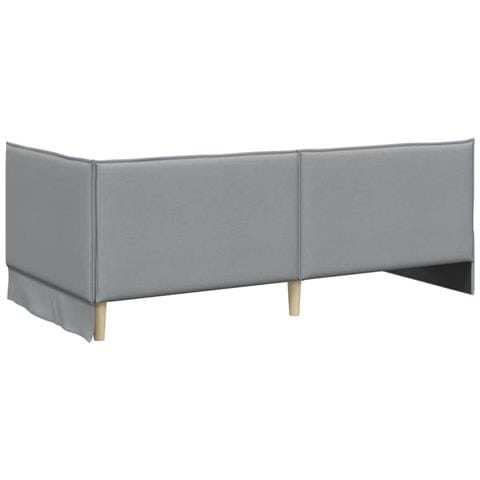 Struttura Letto Angolare con Materasso 2 pcs Grigio chiaro - Foto 9