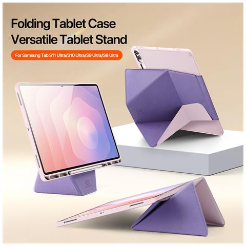 Cover per Galaxy Tab S11 Ultra - Pelle /PU, Rosa - Foto 4