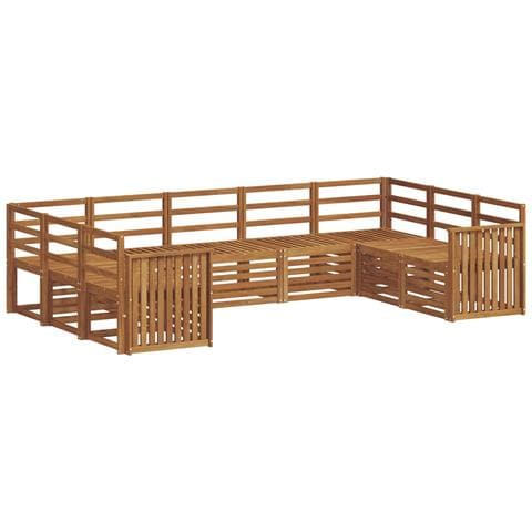 Set divani 9 pcs Naturale Legno di Acacia Massello - Foto 1