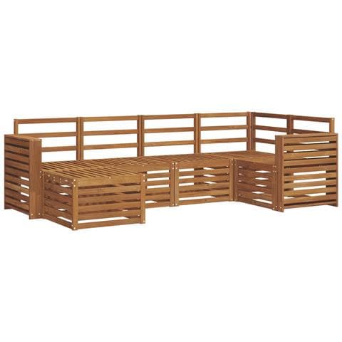 Set divani 6 pcs Naturale Legno di Acacia Massello - Foto 1